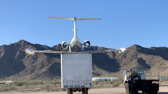 Plane on Trailer